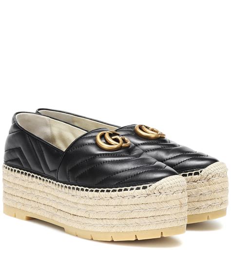 gucci women's leather platform espadrille.